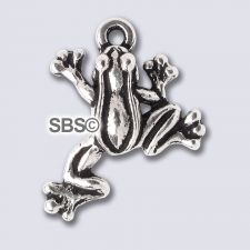 TierraCast Leapfrog Charm "Silver Antique"