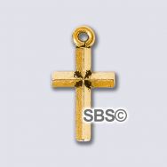TierraCast 11x20mm Cross "Gold Antique"