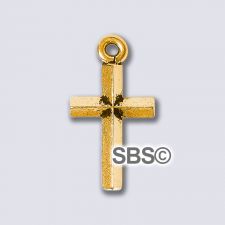 TierraCast 11x20mm Cross "Gold Antique"