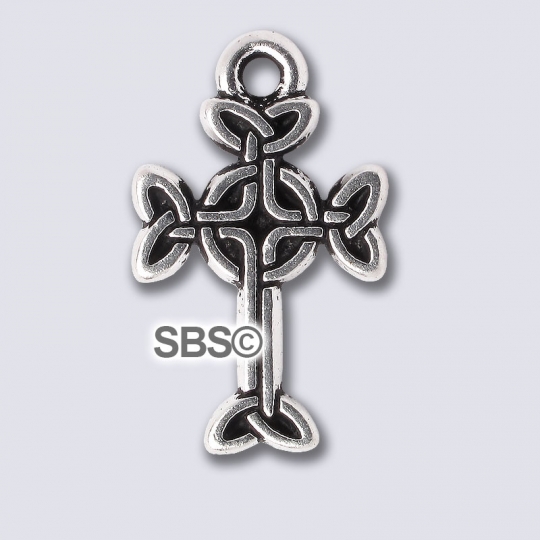 TierraCast Medium Celtic Cross Charm "Silver Antique"