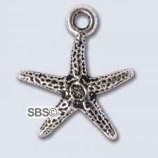 TierraCast Seastar Charm "Silver Antique"