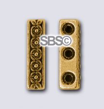TierraCast 4x15mm 3-Hole Bar "Gold Antique"