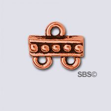 TierraCast Beaded 2-1 Link "Copper Antique"