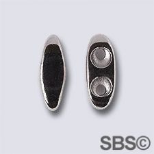 TierraCast 2 Hole Almond "Rhodium"