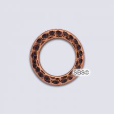 TierraCast 13mm Hammered Ring "Copper Antique"
