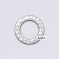 TierraCast 13mm Hammered Ring "Rhodium Plate"