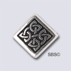 TierraCast Med Celtic Diamond "Silver Antique"