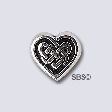 TierraCast Celtic Heart "Silver Antique"