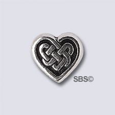 TierraCast Celtic Heart "Silver Antique"