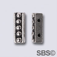 TierraCast 2 Hole Bar "Silver Antique"