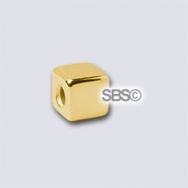 TierraCast 4mm CUBE "Antique Gold"