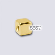 TierraCast 4mm CUBE "Antique Gold"