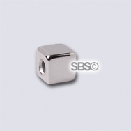 TierraCast 4mm CUBE "White Brass"