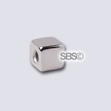TierraCast 4mm CUBE "White Brass"
