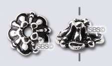 TierraCast 5mm Tiffany (Bead Cap)  "Silver Antique"