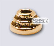 TierraCast 4mm Stepped (Bead cap) "Gold Antique"