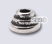 TierraCast 4mm Stepped (Bead cap) "Silver Antique"
