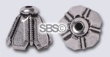 TierraCast 9x8 Faceted Cone "Silver Antique"