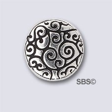 TierraCast Round Scroll "Silver Antique"