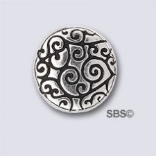 TierraCast Round Scroll "Silver Antique"