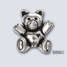 TierraCast Teddy Bear "Silver Antique"