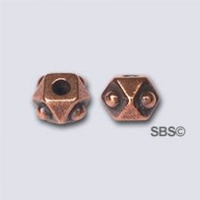 TierraCast 5mm Faceted Cube "Copper Antique"