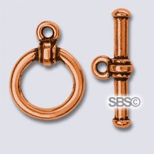 TierraCast Bar & Ring Clasp "Copper Antique"