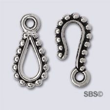 TierraCast  7x13mm Hook & Eye "Silver Antique"