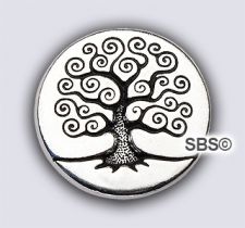 TierraCast Tree of Life Button "Silver Antique"