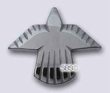 Hematite Thunderbird 38x33mm