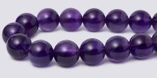 Amethyst Gemstone Beads - 8mm Round A - Grade