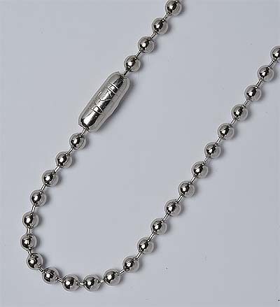 Ball Chain 2.4mm Nickel Plated Steel 30 inch