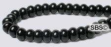 Black Onyx Beads - 5mm Rondelle