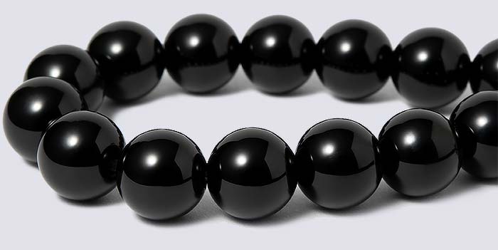 Black Onyx Beads - 8mm round  (Smooth & High Polished for Jewelry
