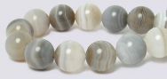 Botswana Agate Gemstone Beads - 8mm Round