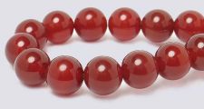 Carnelian Red Agate Gemstone Beads - 8mm Round