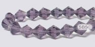 Chinese Crystal Beads 6mm Bicone - Violet