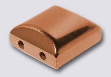 COPPER Magnetic Hematite 10x10 2-Hole (12) AAA Grade