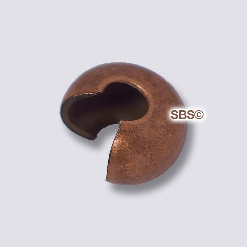 Crimp Cover 3mm Copper Antique (50)