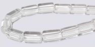 Crystal Quartz Gemstone Beads - 5mm x 8mm Tube