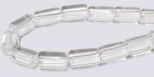 Crystal Quartz Gemstone Beads - 5mm x 8mm Tube
