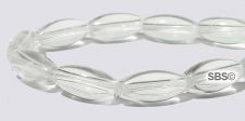 Crystal Quartz Gemstone Beads - 5mm x 12mm Rice/melon