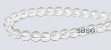 Crystal Quartz Gemstone Beads - 4mm Round