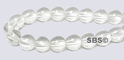 Crystal Quartz Gemstone Beads - 6mm Round
