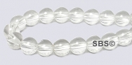 Crystal Quartz Gemstone Beads - 6mm Round