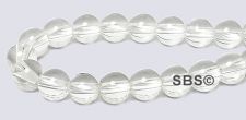 Crystal Quartz Gemstone Beads - 6mm Round