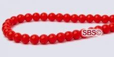 Czech 4mm Round Beads - Red Opaque