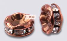 Crystal Rhinestone Rondels 6mm COPPER (1)