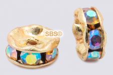 Crystal Rhinestone Rondels 5mm Gold AB (1)