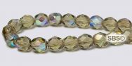 Fire polished 6mm Round Beads - Black Diamond AB